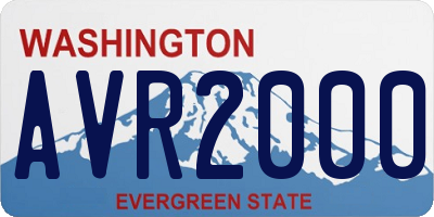 WA license plate AVR2000