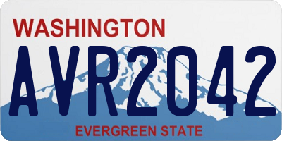 WA license plate AVR2042