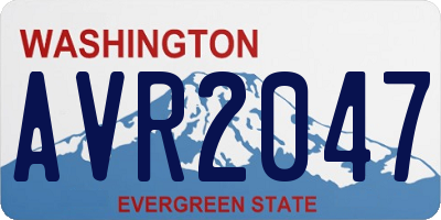 WA license plate AVR2047