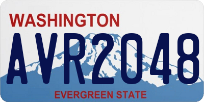 WA license plate AVR2048