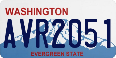 WA license plate AVR2051