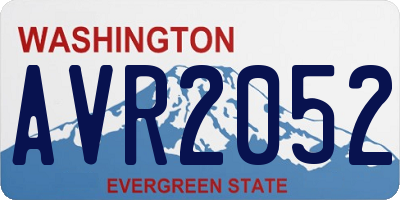 WA license plate AVR2052