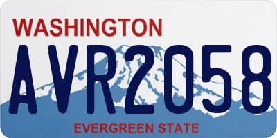 WA license plate AVR2058