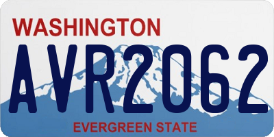 WA license plate AVR2062