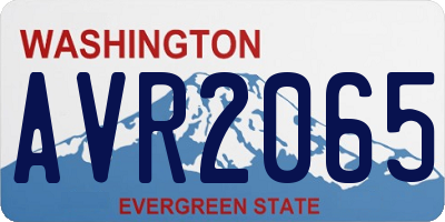WA license plate AVR2065