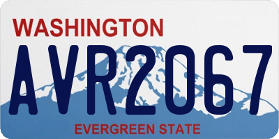 WA license plate AVR2067