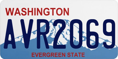 WA license plate AVR2069