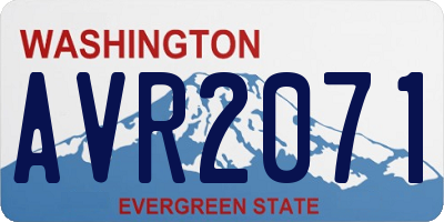 WA license plate AVR2071
