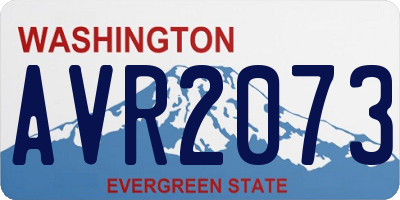 WA license plate AVR2073