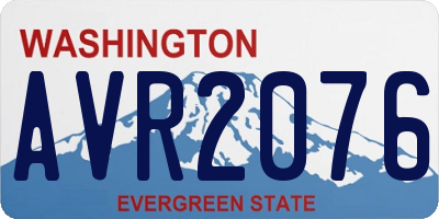 WA license plate AVR2076