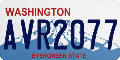 WA license plate AVR2077
