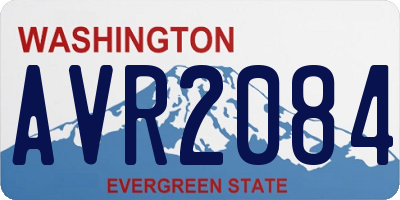 WA license plate AVR2084