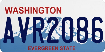 WA license plate AVR2086