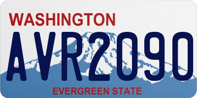 WA license plate AVR2090