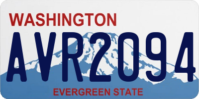 WA license plate AVR2094