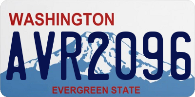 WA license plate AVR2096