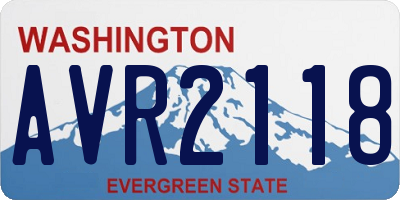 WA license plate AVR2118