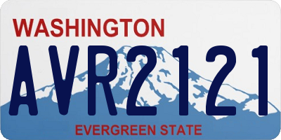 WA license plate AVR2121
