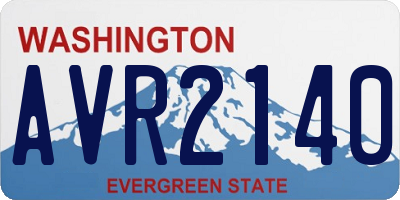 WA license plate AVR2140