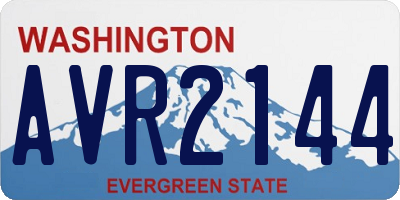 WA license plate AVR2144