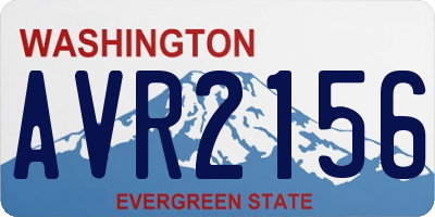 WA license plate AVR2156