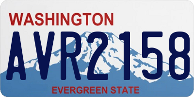 WA license plate AVR2158