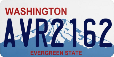 WA license plate AVR2162