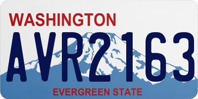 WA license plate AVR2163