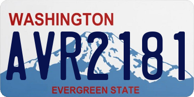 WA license plate AVR2181