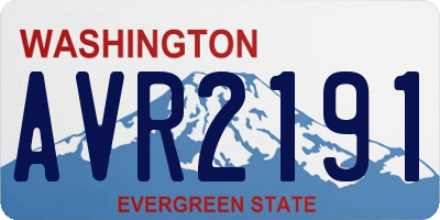 WA license plate AVR2191