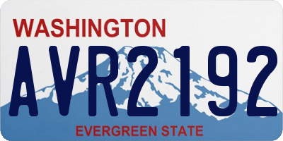 WA license plate AVR2192