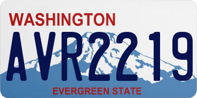 WA license plate AVR2219
