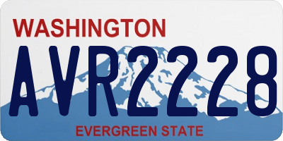 WA license plate AVR2228