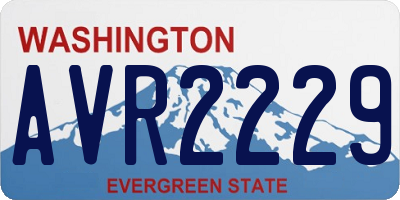 WA license plate AVR2229