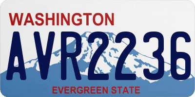 WA license plate AVR2236