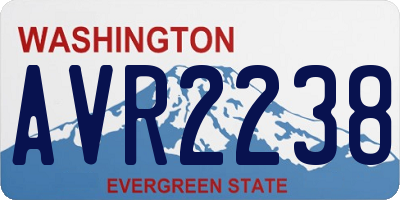 WA license plate AVR2238