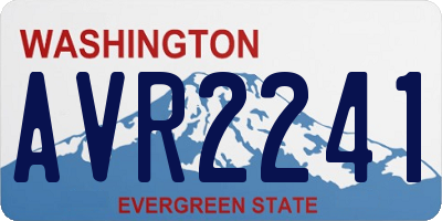 WA license plate AVR2241