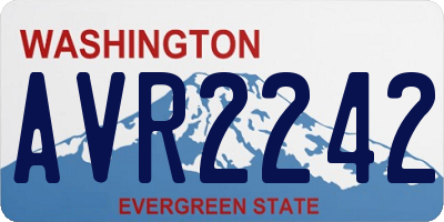 WA license plate AVR2242