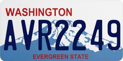 WA license plate AVR2249