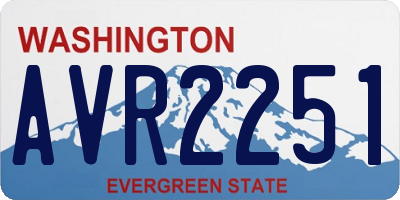 WA license plate AVR2251