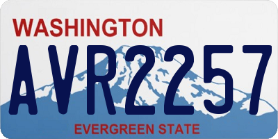WA license plate AVR2257