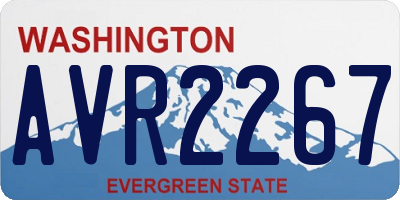 WA license plate AVR2267