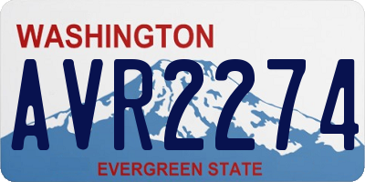 WA license plate AVR2274