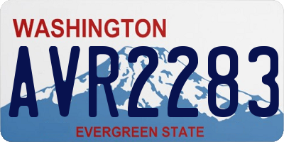 WA license plate AVR2283