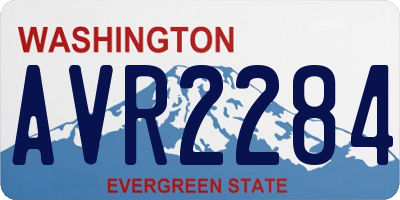 WA license plate AVR2284
