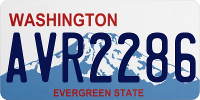WA license plate AVR2286