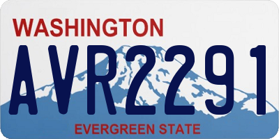 WA license plate AVR2291