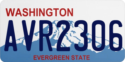 WA license plate AVR2306
