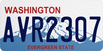 WA license plate AVR2307