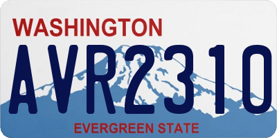 WA license plate AVR2310